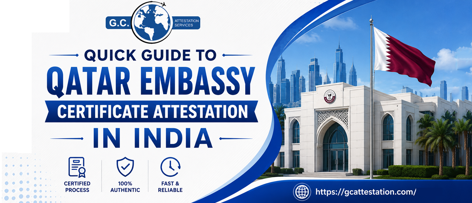  Qatar Embassy Certificate Attestation in India